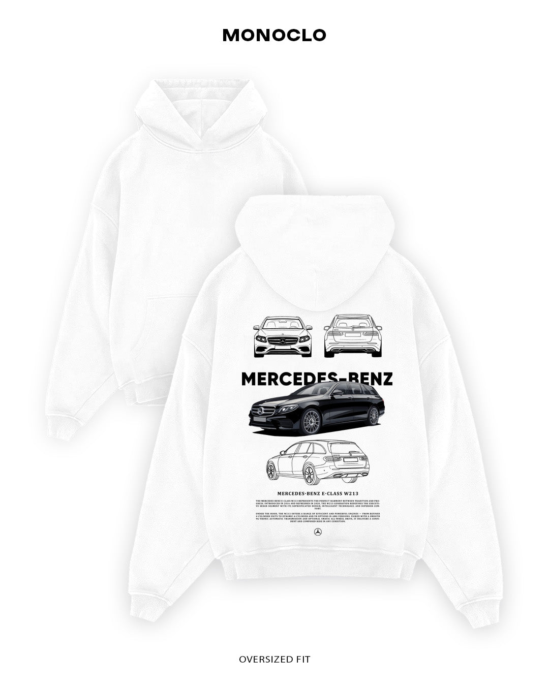 Худі Monoclo Mercedes - Benz E - Class W213 - shop_name Білий