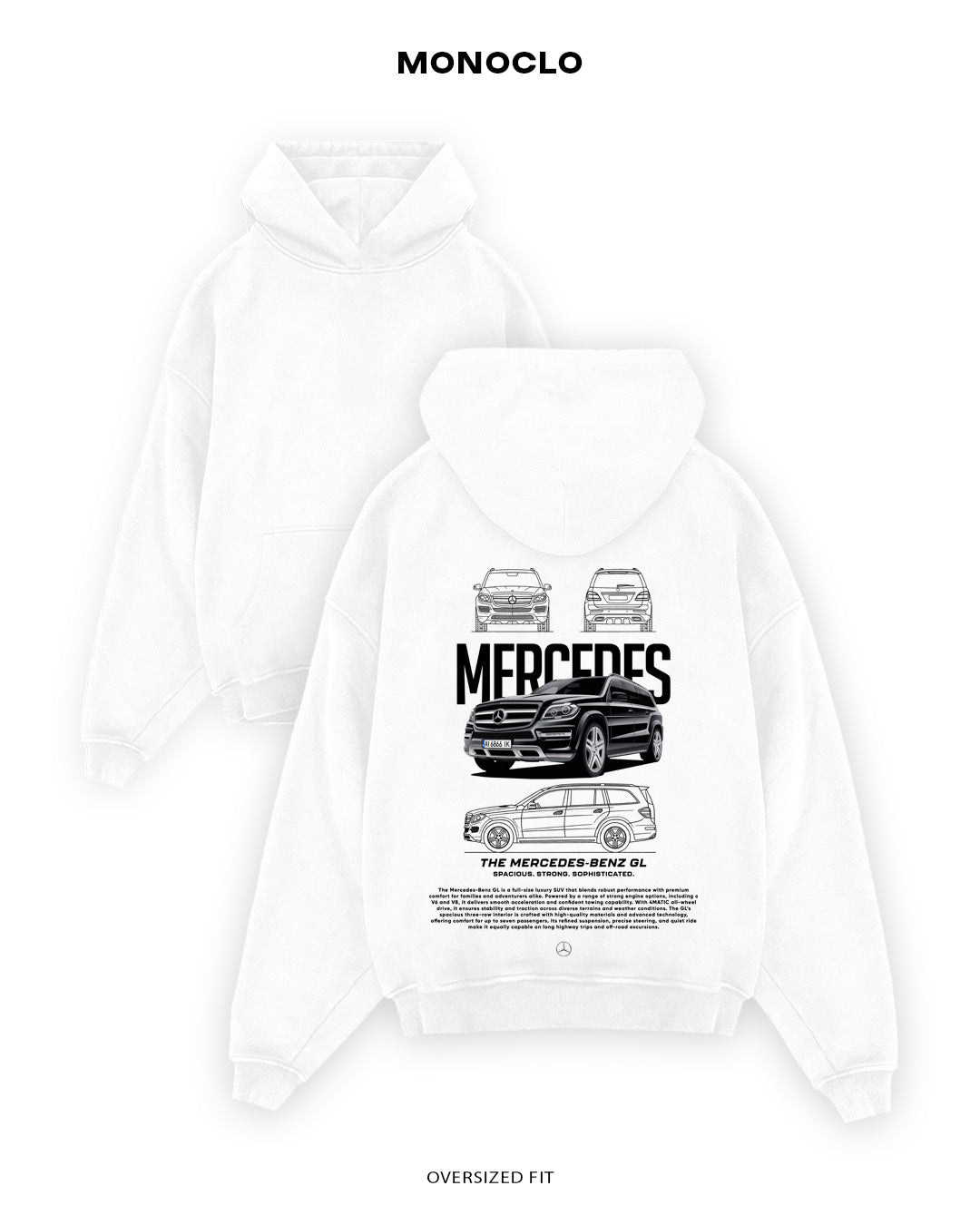 Худі Monoclo Mercedes - Benz GL - shop_name Білий