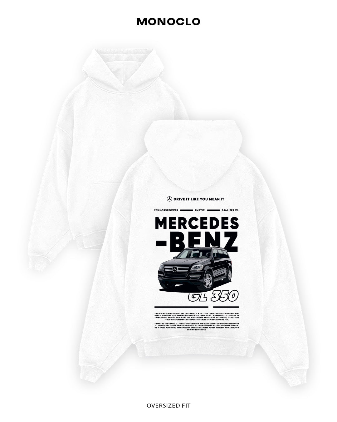 Худі Monoclo Mercedes - Benz GL 350 - shop_name Білий