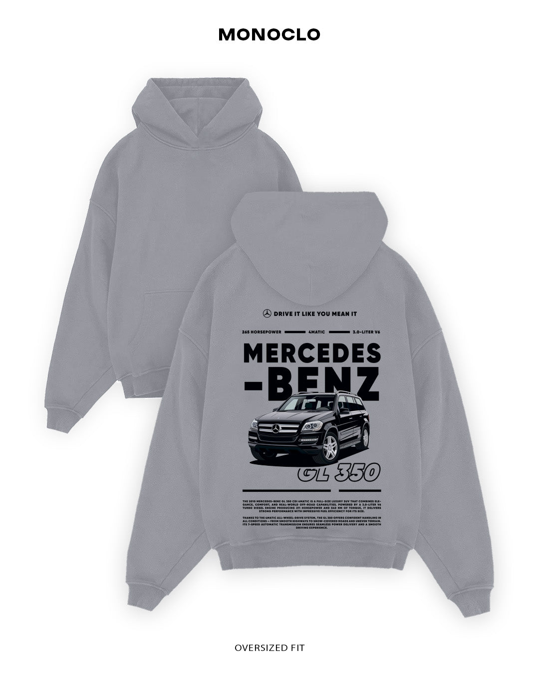 Худі Monoclo Mercedes - Benz GL 350 - shop_name Сірий
