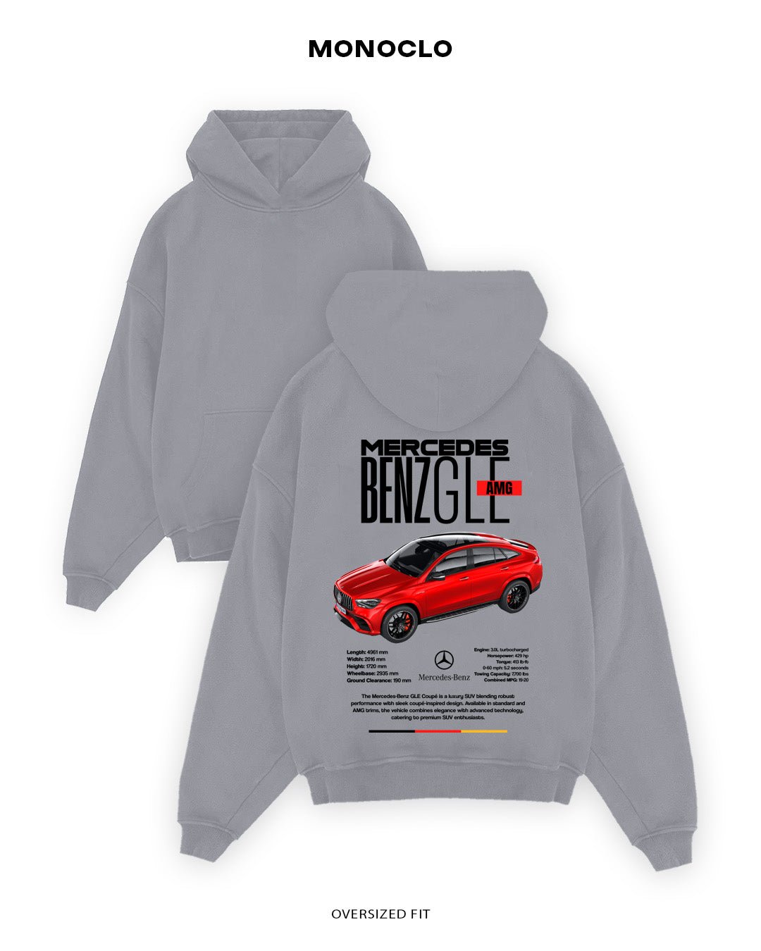 Худі Monoclo Mercedes - Benz GLE Coupe AMG - shop_name Сірий