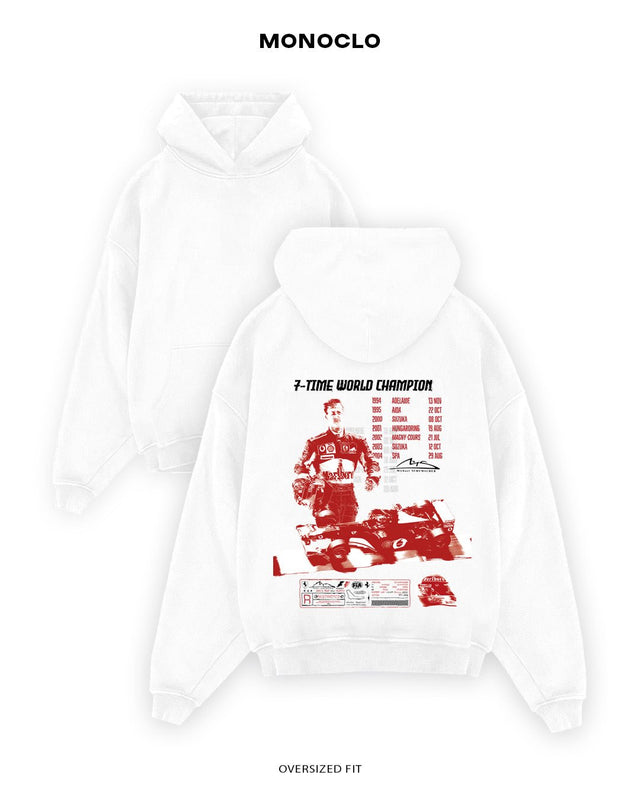 Худі Monoclo Michael Schumacher 7 - Time World Champion - shop_name Білий