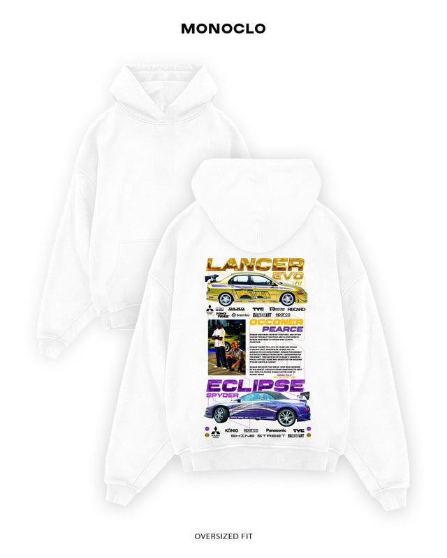 Худі Monoclo Mitsubishi Lancer EVO VII & Eclipse Spyder - shop_name Білий