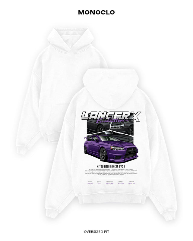 Худі Monoclo Mitsubishi Lancer Evolution X - shop_name Білий