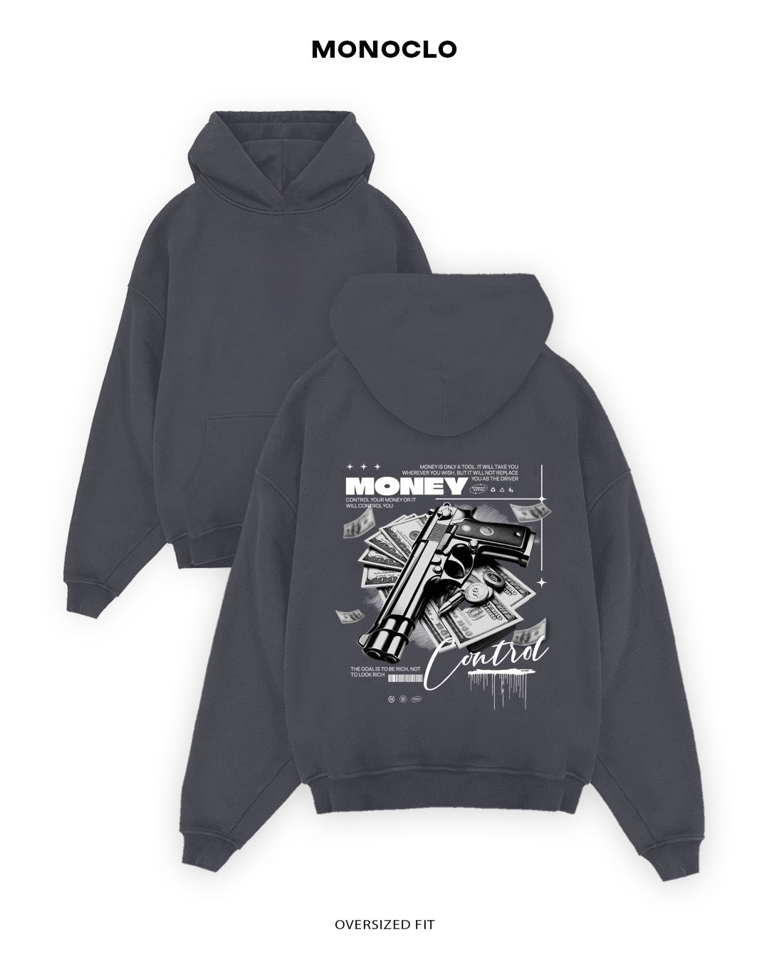 Худі Monoclo Money Control - shop_name Графітовий