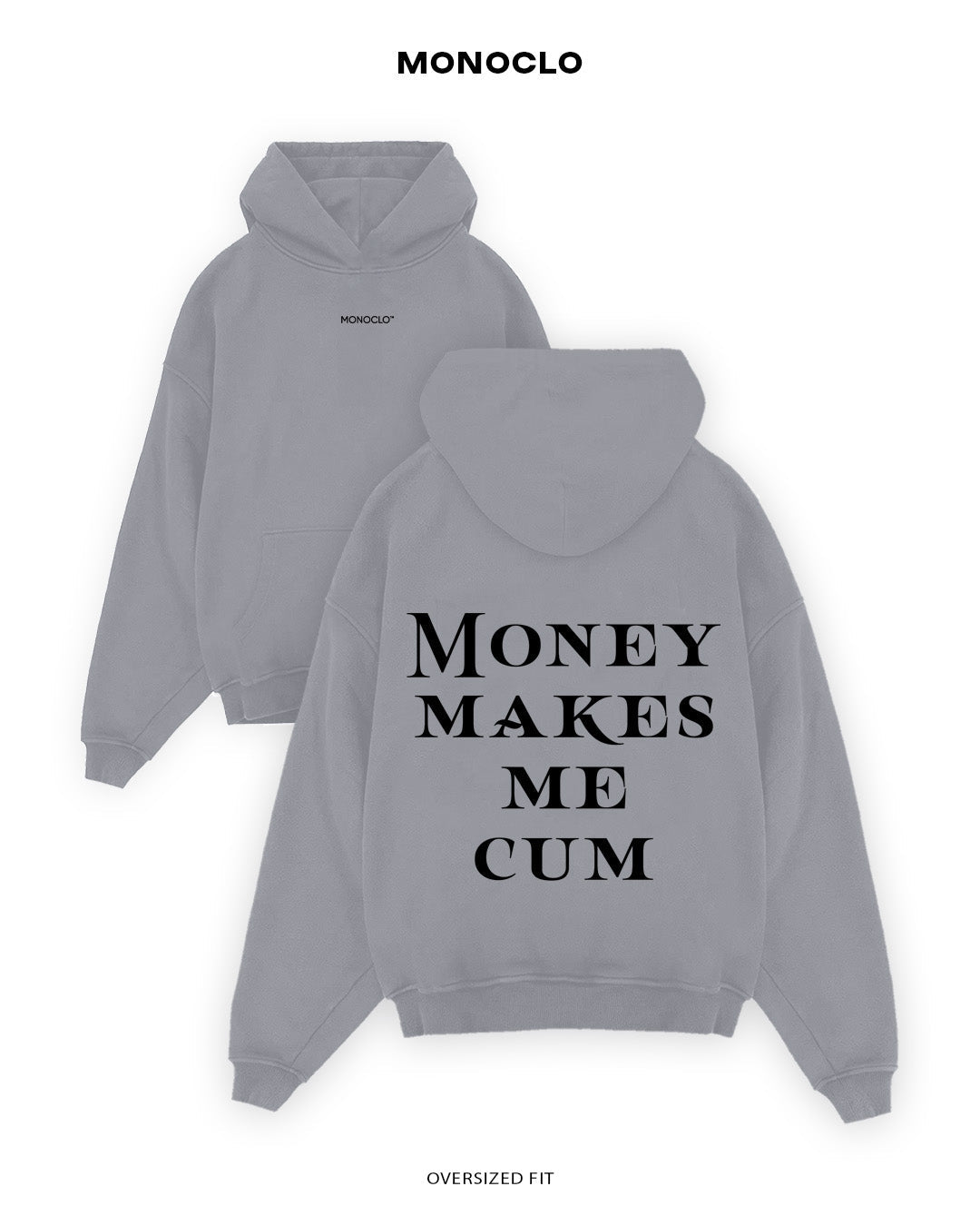 Худі Monoclo Money Makes Me… - shop_name Сірий