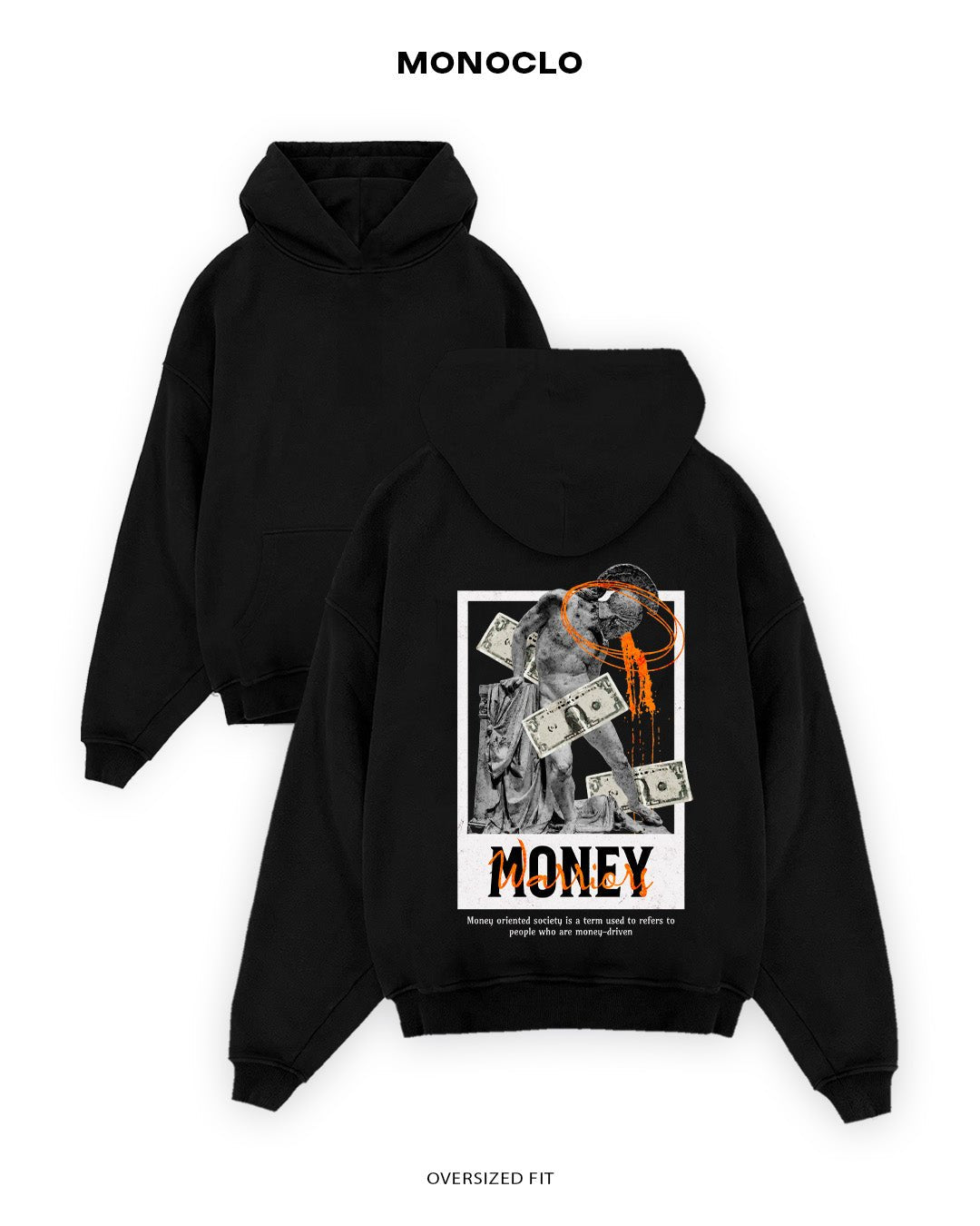 Худі Monoclo Money Power - shop_name Чорний