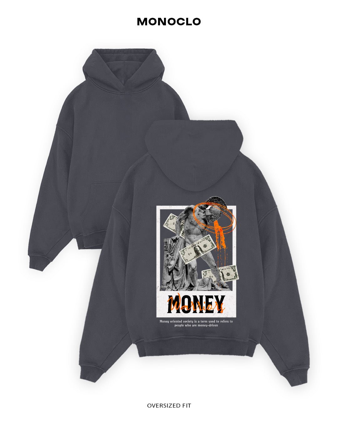 Худі Monoclo Money Power - shop_name Графітовий
