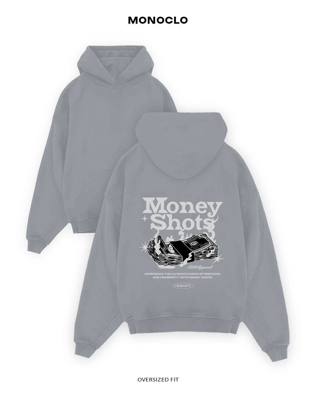 Худі Monoclo Money Shots - shop_name Сірий