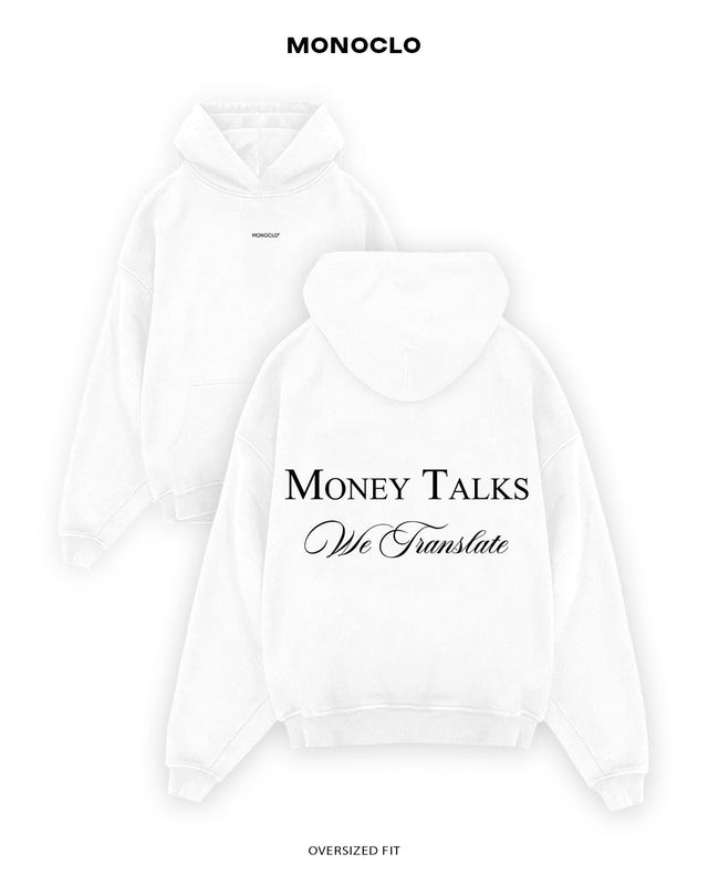Худі Monoclo Money Talks - We Translate - shop_name Білий