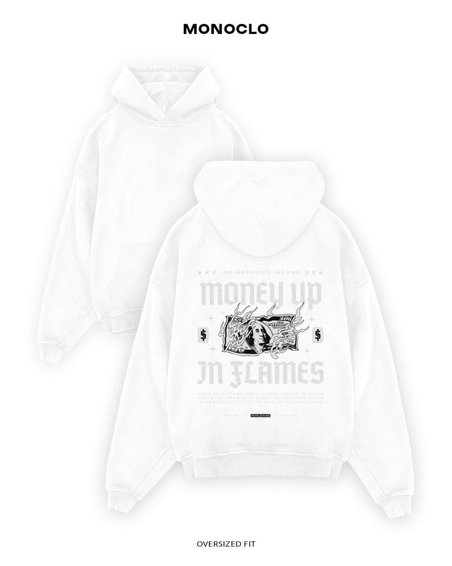 Худі Monoclo Money Up In Flames - shop_name Білий