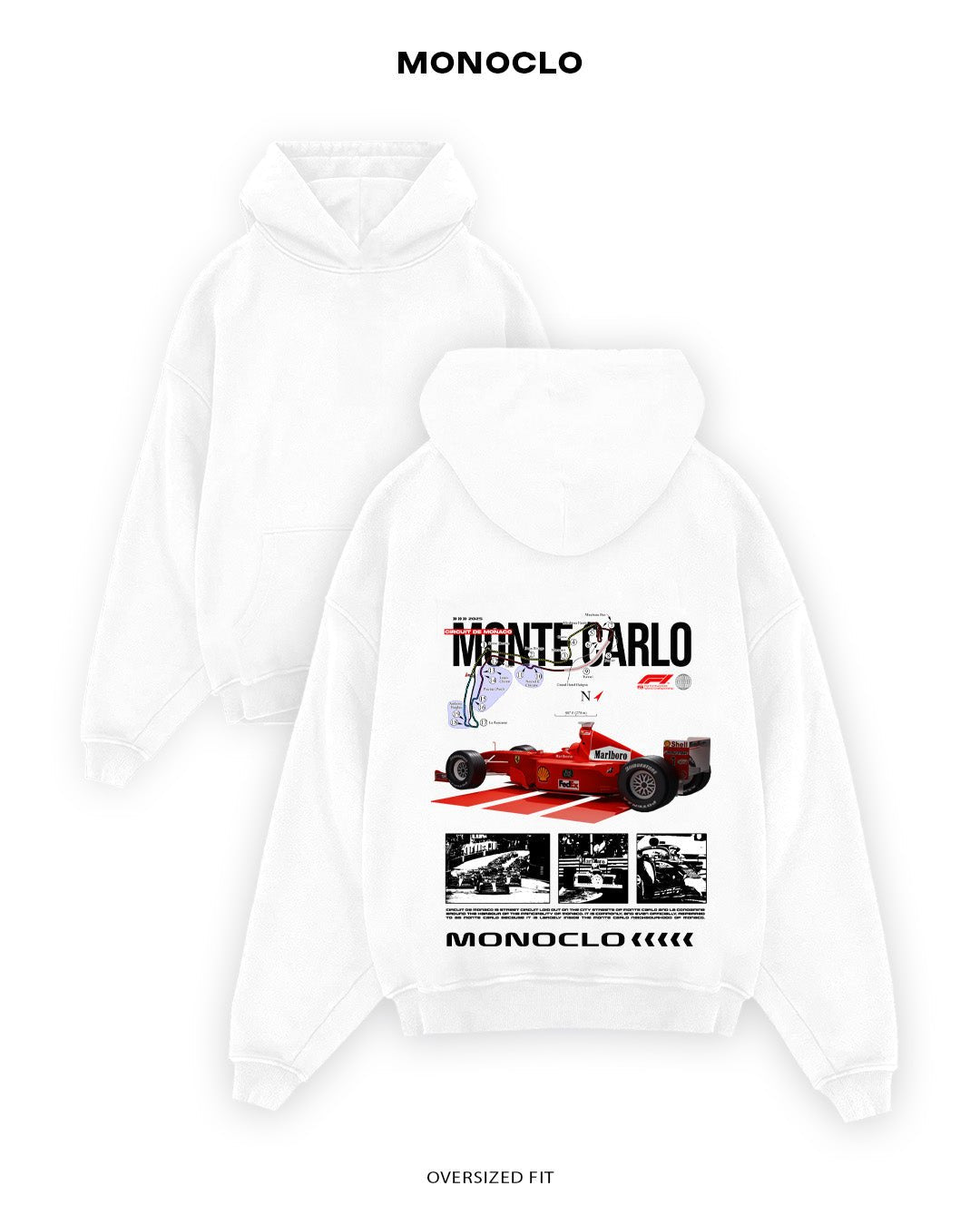 Худі Monoclo Monte Carlo F1 Monaco - shop_name Білий