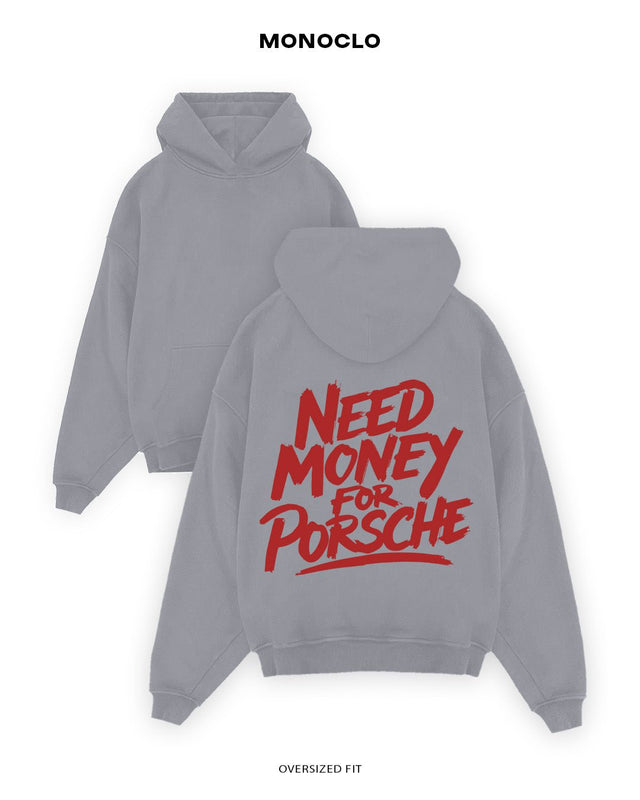Худі Monoclo Need Money for Porsche 💸 - shop_name Сірий