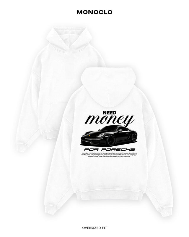 Худі Monoclo Need Money for Porsche Black - shop_name Білий