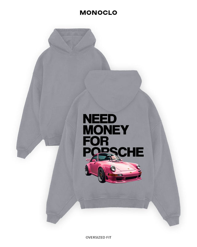 Худі Monoclo Need Money for Porsche Pink - shop_name Сірий