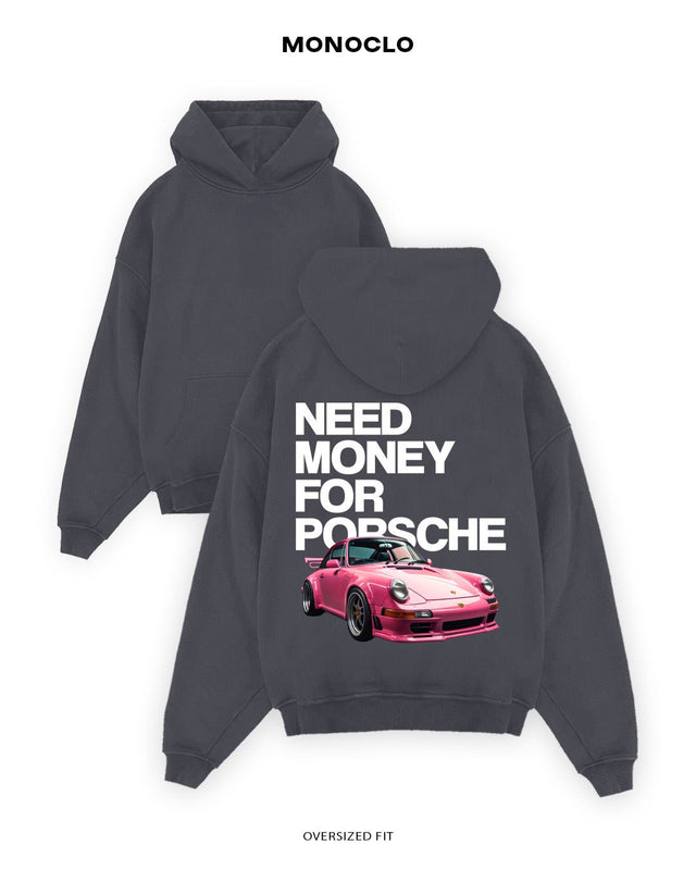 Худі Monoclo Need Money for Porsche Pink - shop_name Графітовий