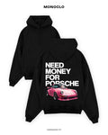 Худі Monoclo Need Money for Porsche Pink – Чорний