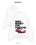 Худі Monoclo Need Money for Porsche Pink – Білий