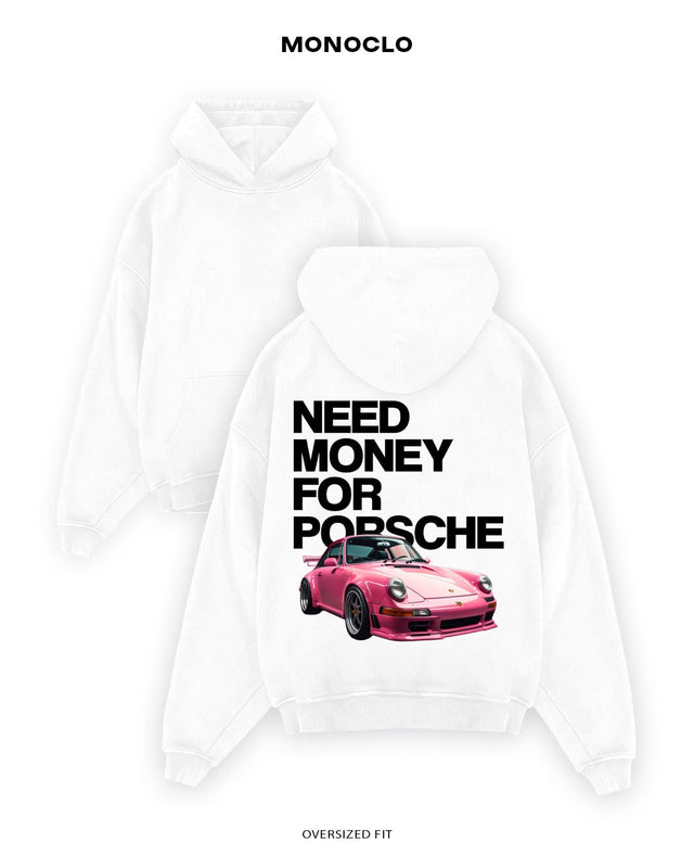 Худі Monoclo Need Money for Porsche Pink - shop_name Білий