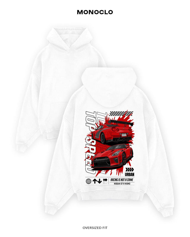Худі Monoclo Nissan GT - R Top Speed - shop_name Білий