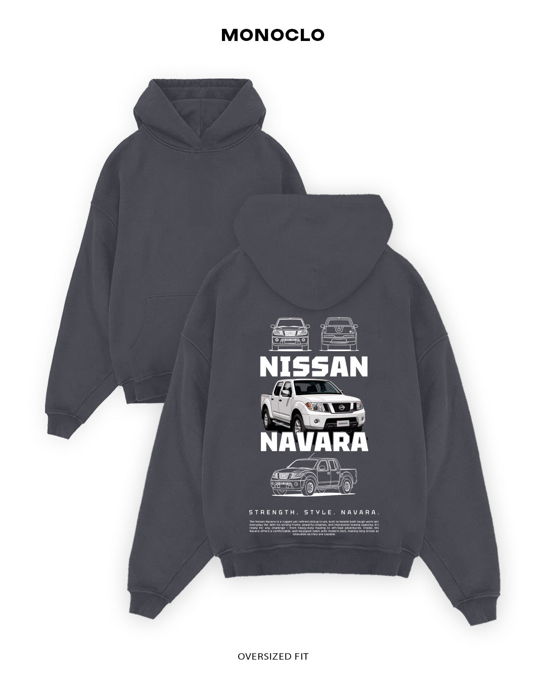 Худі Monoclo Nissan Navara - shop_name Графітовий