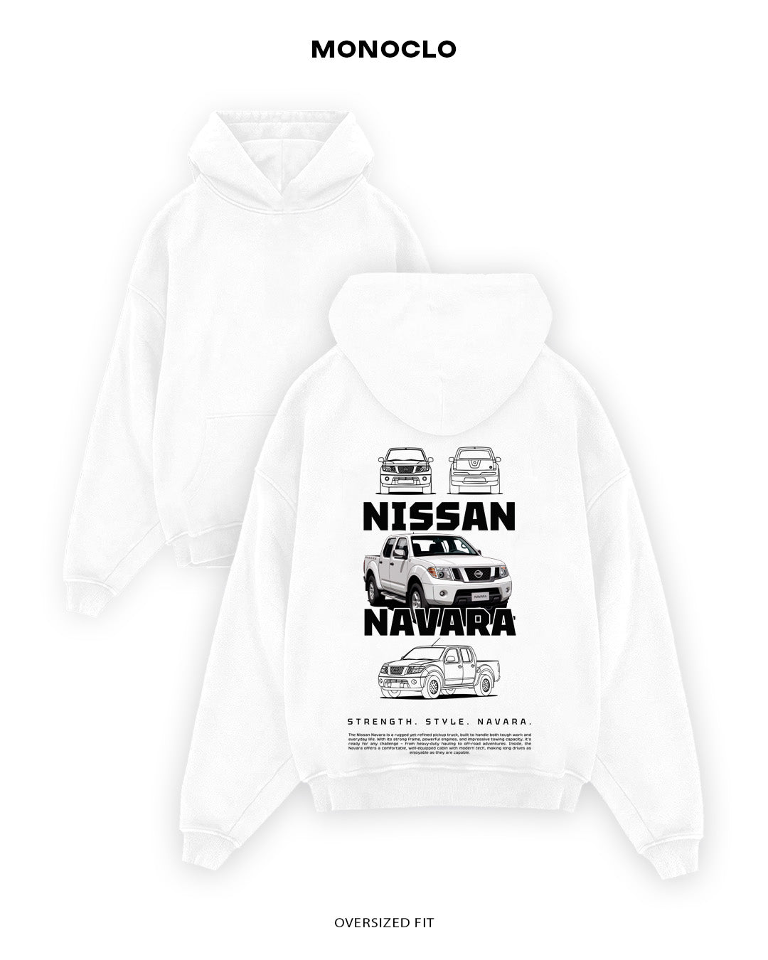 Худі Monoclo Nissan Navara - shop_name Білий