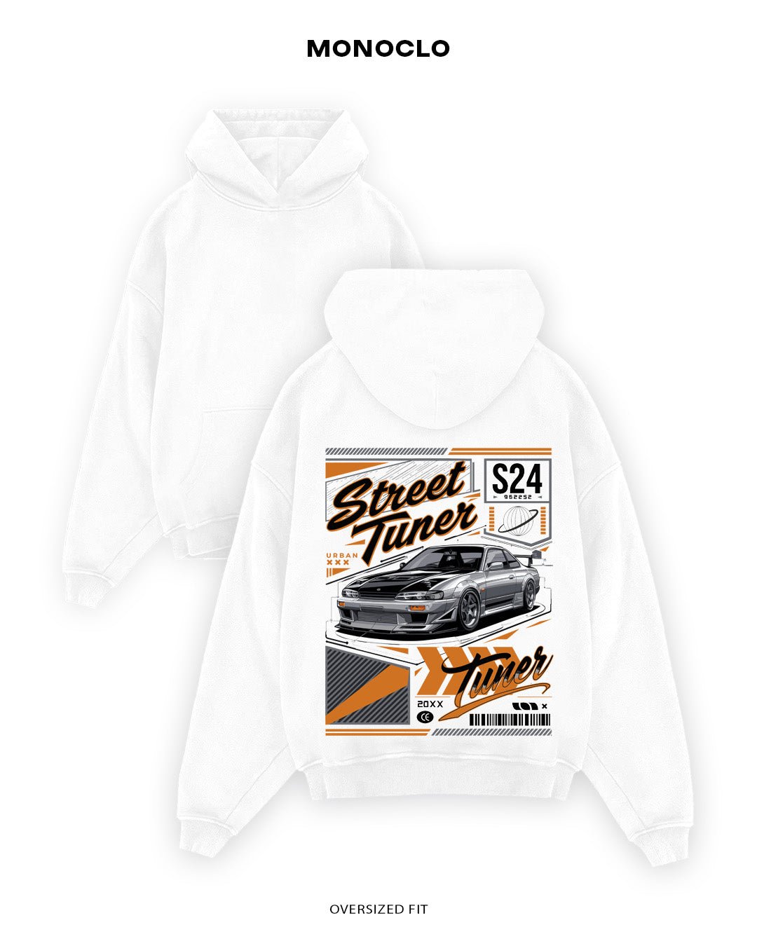 Худі Monoclo Nissan Silvia S13 – Street Tuner - shop_name Білий