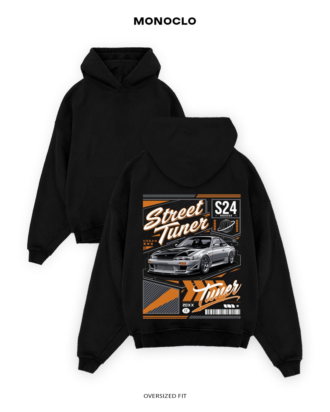 Худі Monoclo Nissan Silvia S13 – Street Tuner - shop_name Чорний