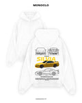 Худі Monoclo Nissan Silvia S15 Yellow – Білий