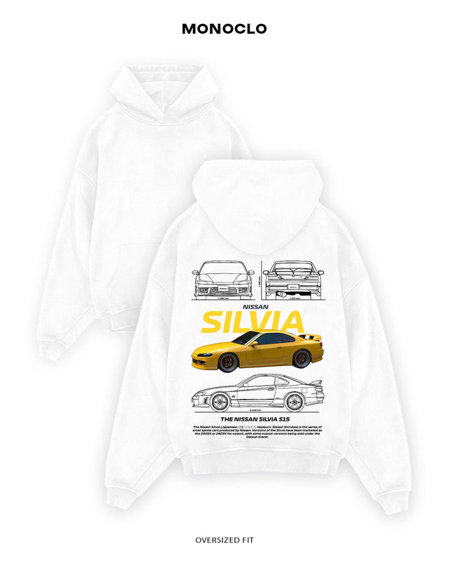 Худі Monoclo Nissan Silvia S15 Yellow - shop_name Білий