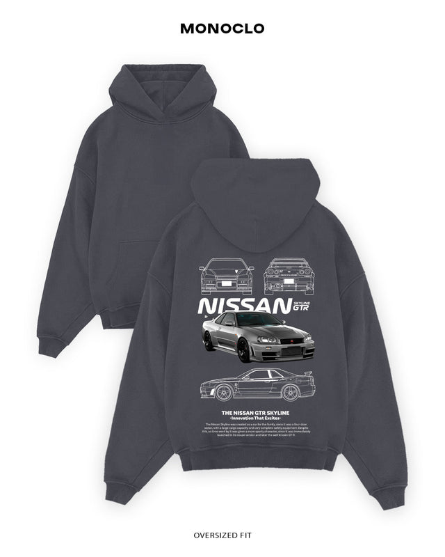 Худі Monoclo Nissan Skyline GTR Gray - shop_name Графітовий