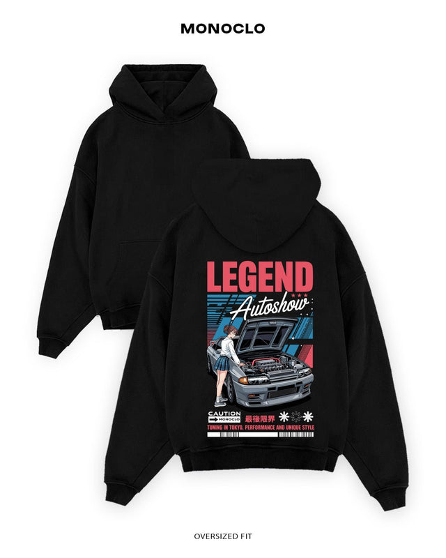 Худі Monoclo Nissan Skyline R32 – Legend Autoshow - shop_name Чорний