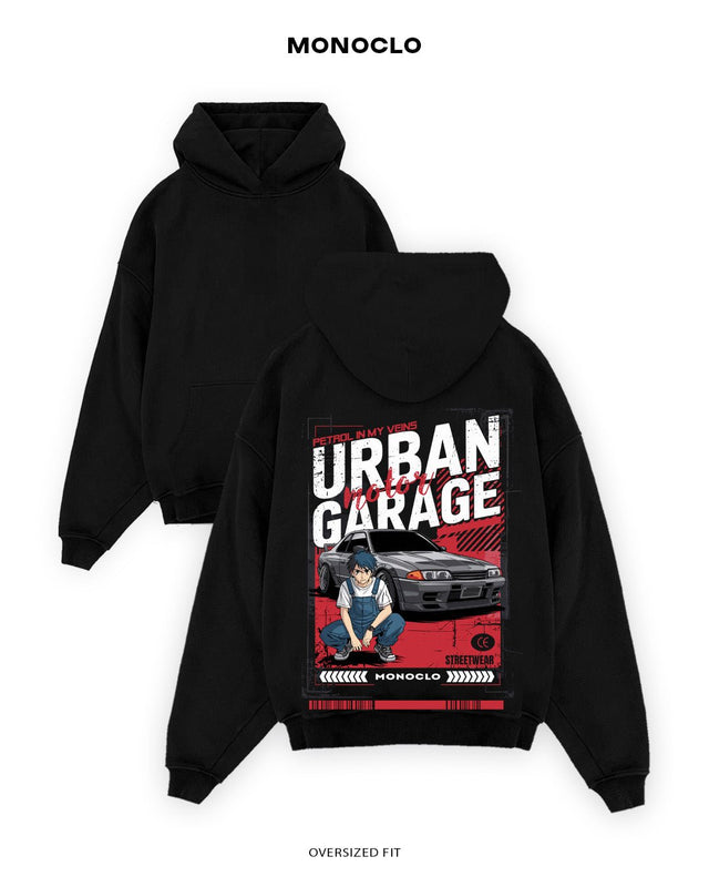 Худі Monoclo Nissan Skyline R32 – Urban Garage Edition - shop_name Чорний
