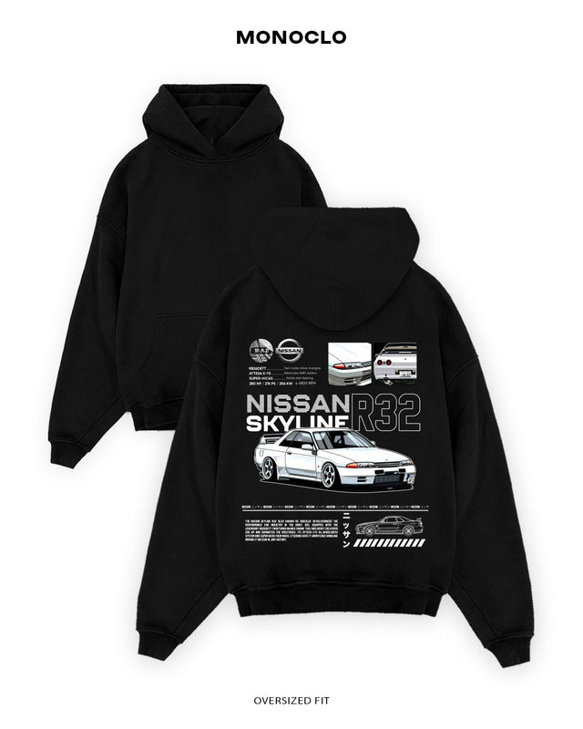 Худі Monoclo Nissan Skyline R32 White - shop_name Чорний