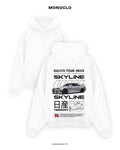 Худі Monoclo Nissan Skyline R34 Gray #2 – Білий