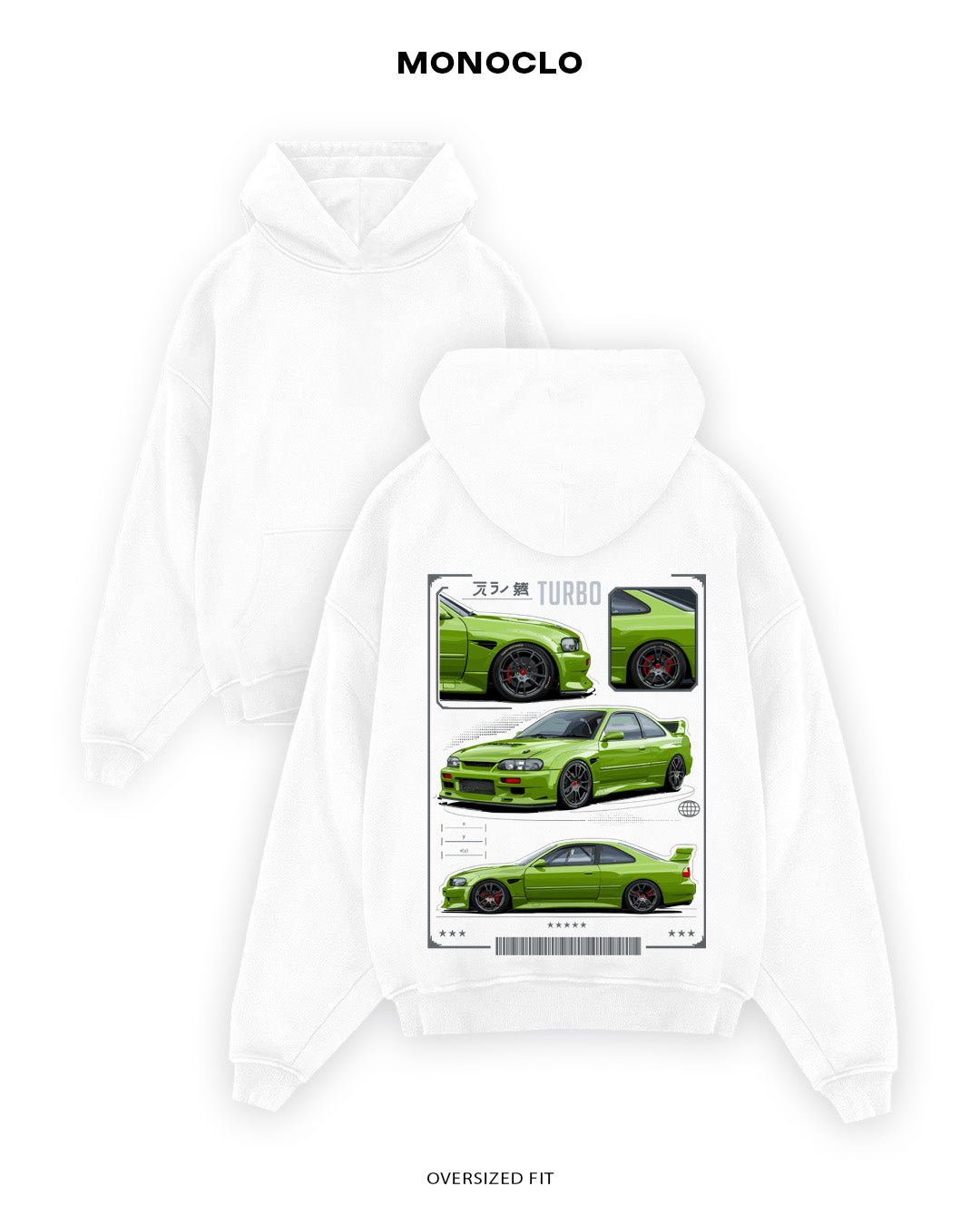 Худі Monoclo Nissan Skyline R34 – Turbo Edition - shop_name Білий