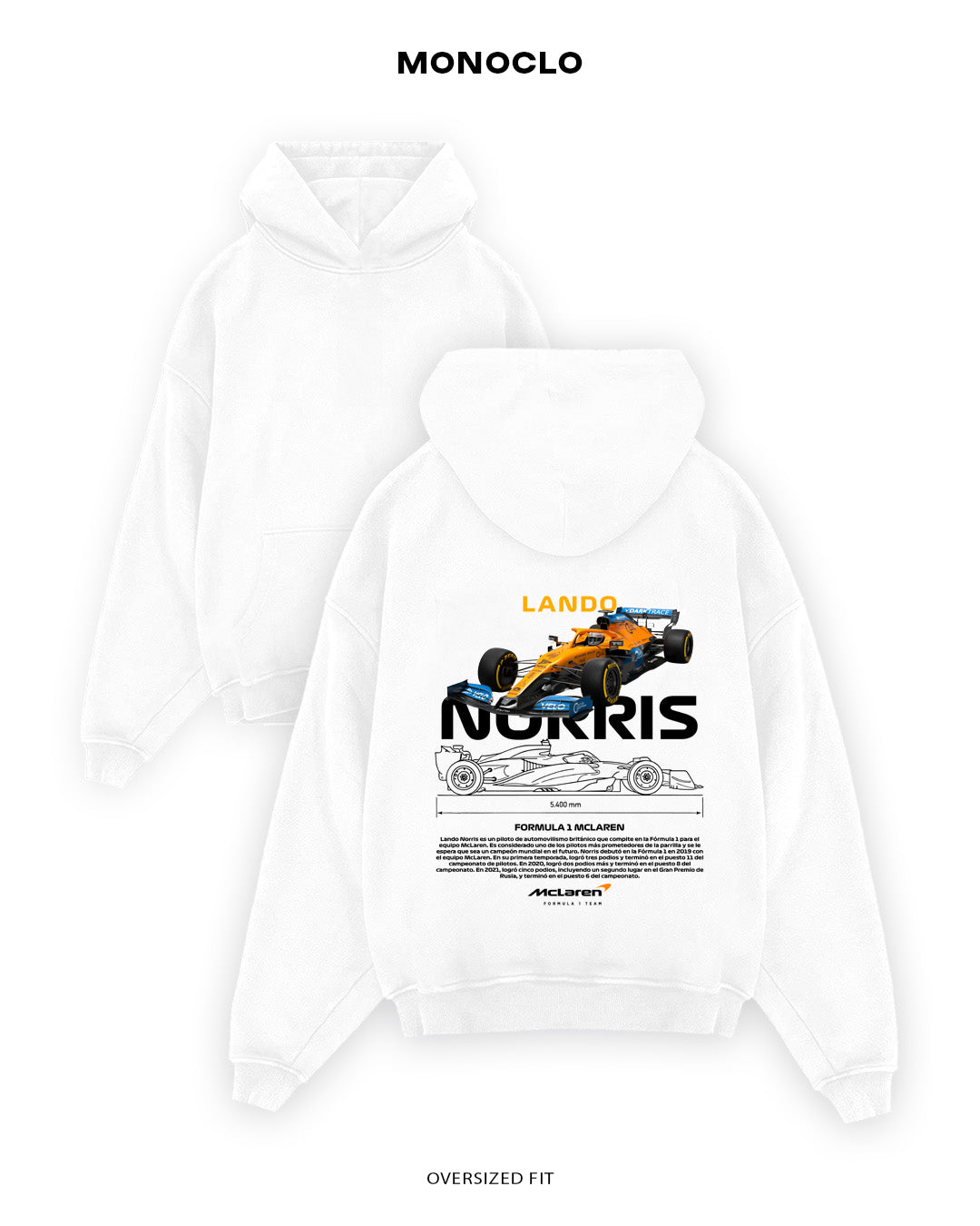 Худі Monoclo Norris Formula 1 Technical Line - shop_name Білий