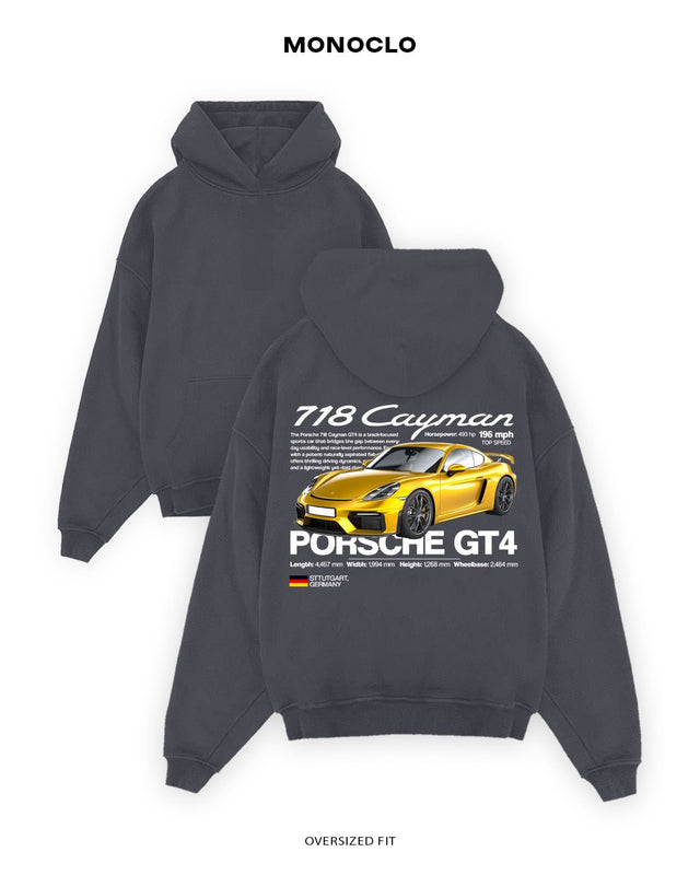 Худі Monoclo Porsche 718 Cayman GT4 - shop_name Графітовий