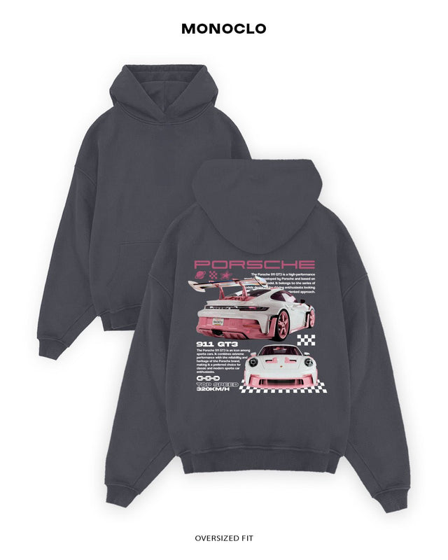 Худі Monoclo Porsche 911 GT3 Pink Racing - shop_name Графітовий