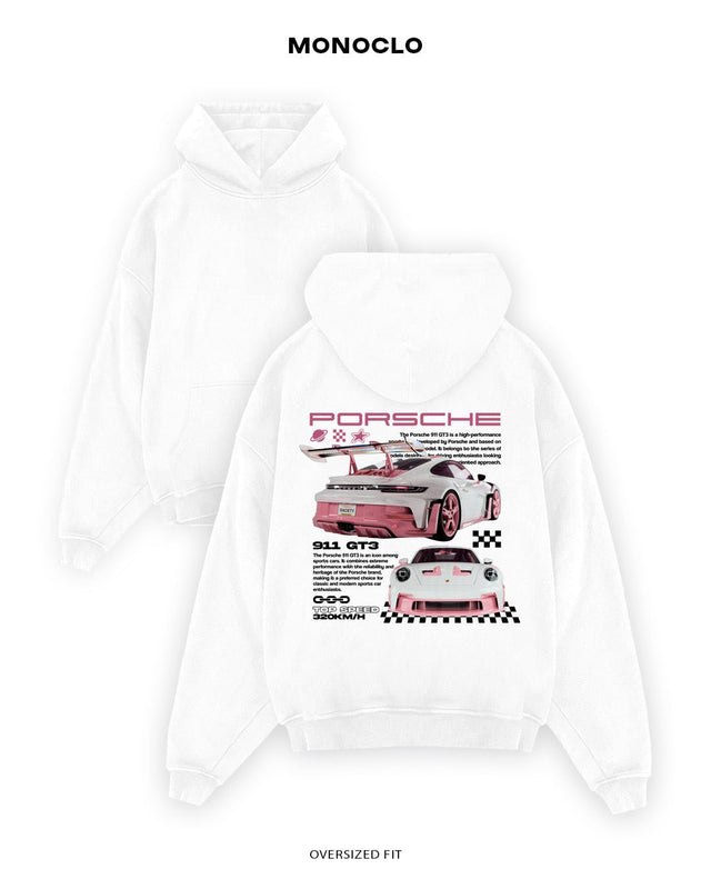 Худі Monoclo Porsche 911 GT3 Pink Racing - shop_name Білий