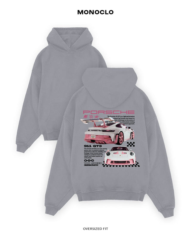Худі Monoclo Porsche 911 GT3 Pink Racing - shop_name Сірий