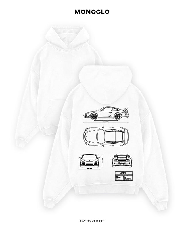 Худі Monoclo Porsche 911 GT3 RS 3 - shop_name Білий