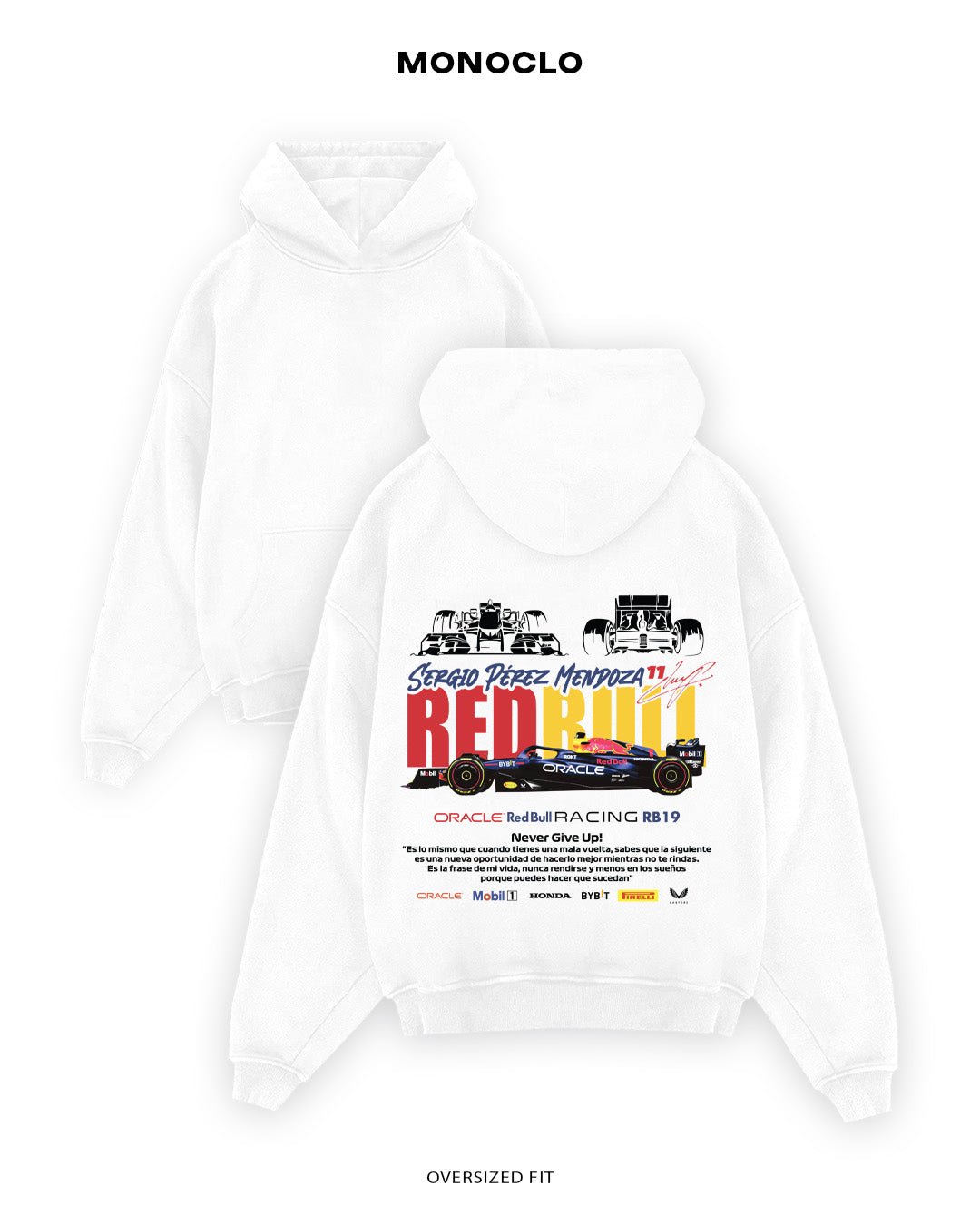 Худі Monoclo Red Bull Racing RB19 – Sergio Pérez - shop_name Білий