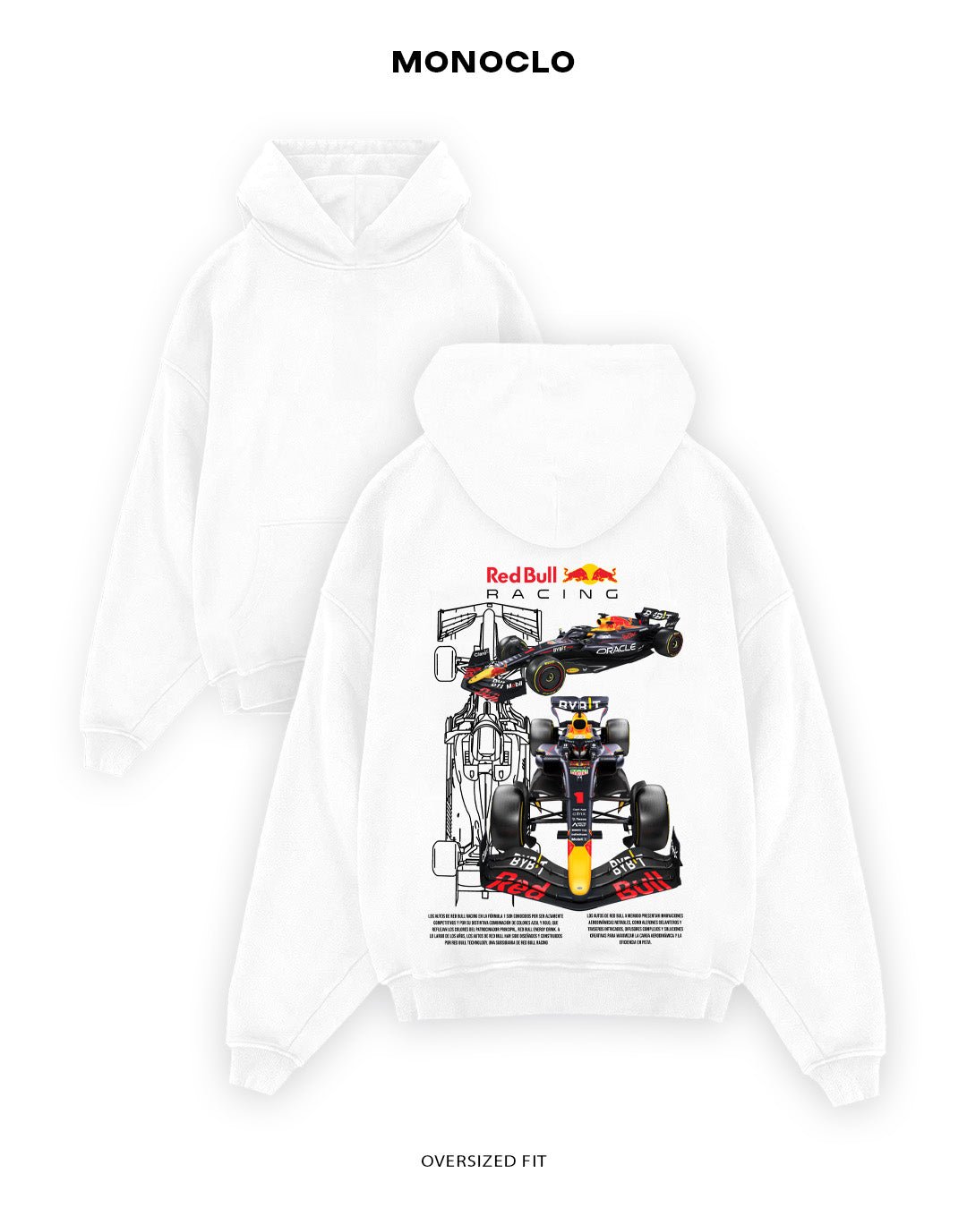 Худі Monoclo Red Bull Racing RB20 Blueprint - shop_name Білий