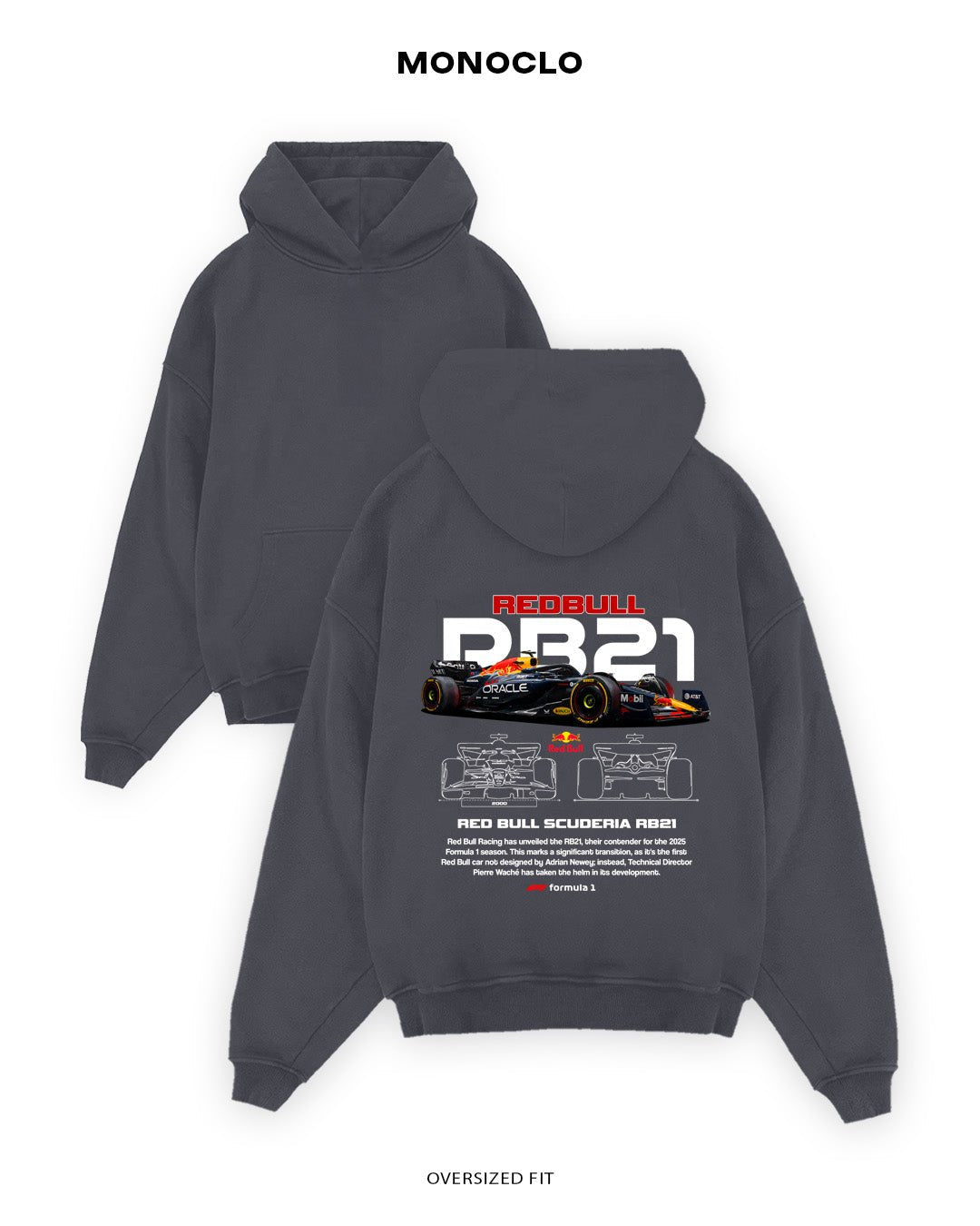 Худі Monoclo Red Bull RB21 21 - shop_name Графітовий