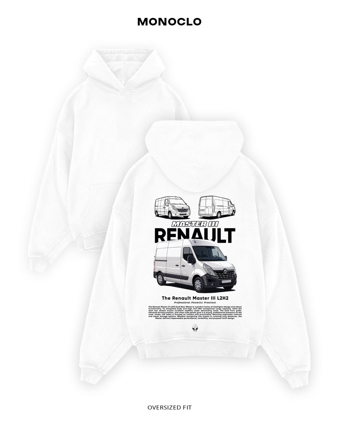 Худі Monoclo Renault Master III L2H2 - shop_name Білий