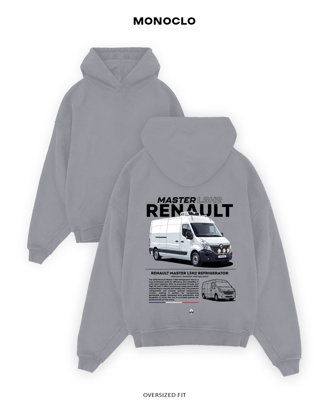 Худі Monoclo Renault Master L3H2 - shop_name Сірий