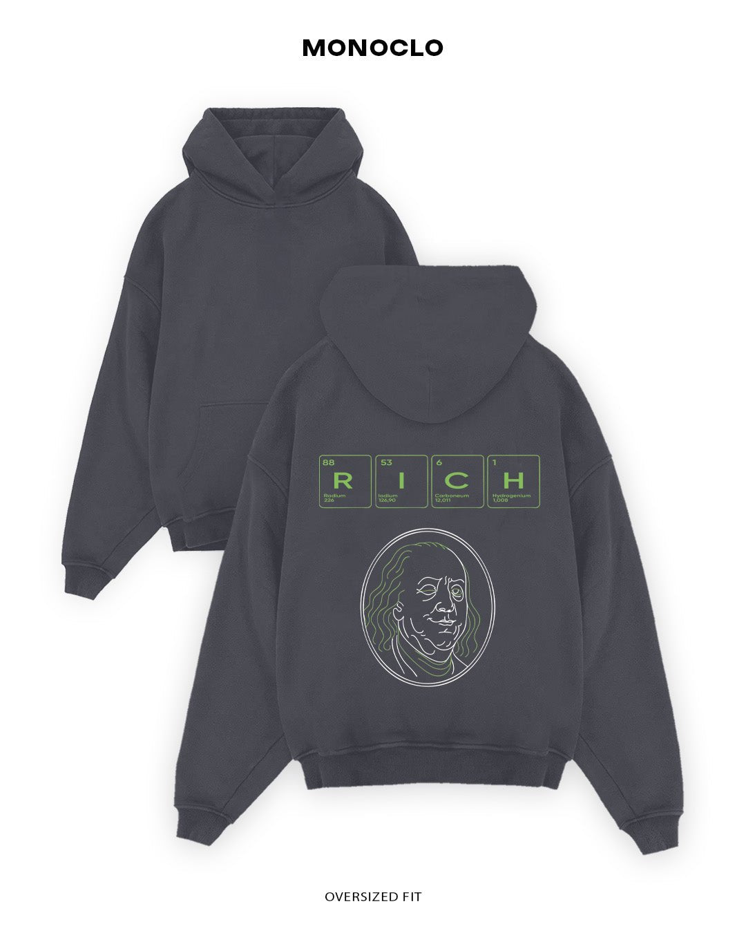 Худі Monoclo RICH - shop_name Графітовий