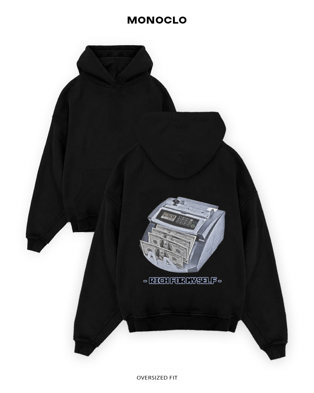 Худі Monoclo RICH FOR MYSELF - shop_name Чорний