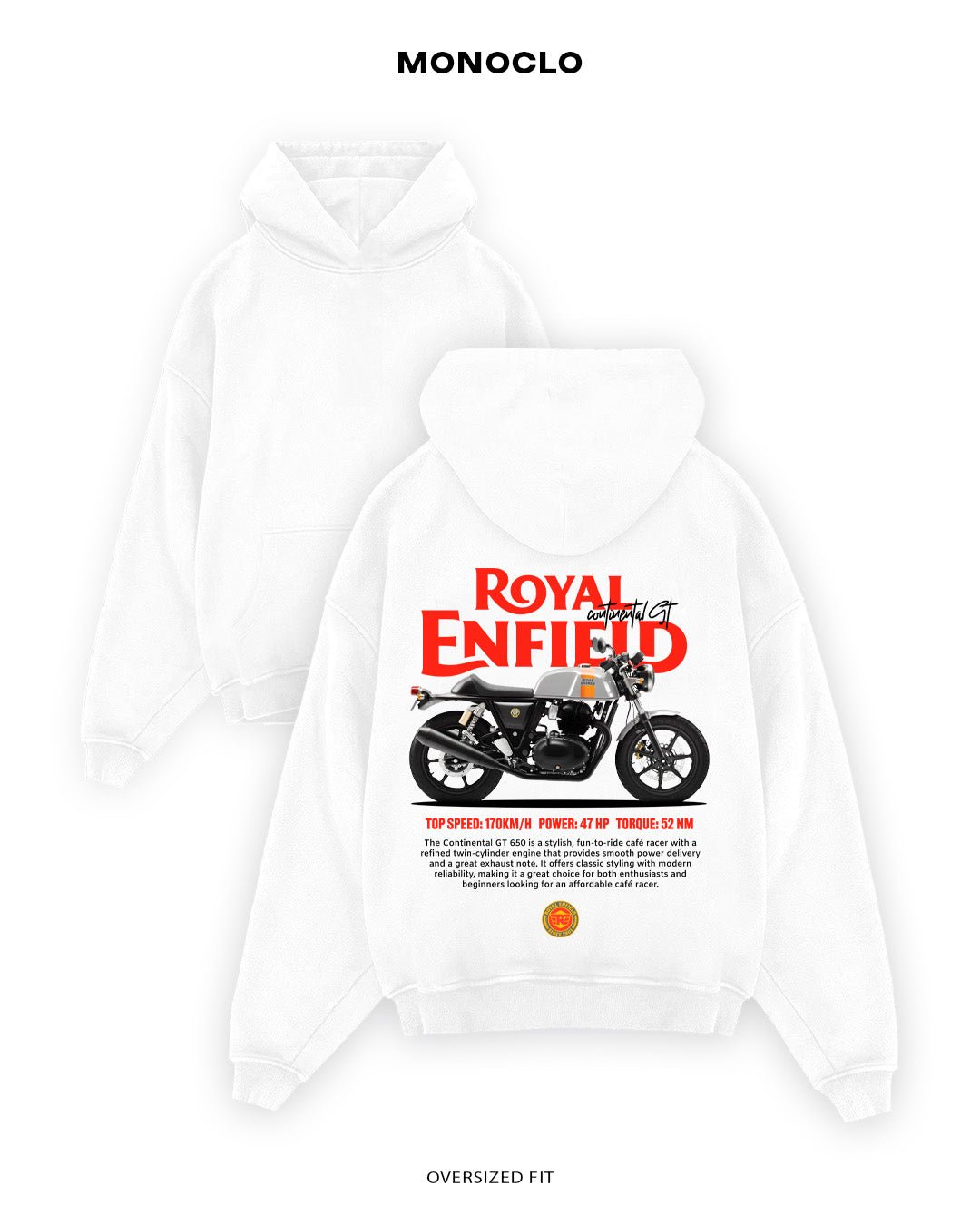 Худі Monoclo Royal Enfield Continental GT 650 - shop_name Білий